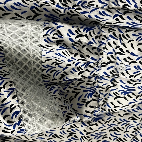 Lane Bryant long sleeve white button up blouse with lace on the sleeves. - Picture 6 of 6